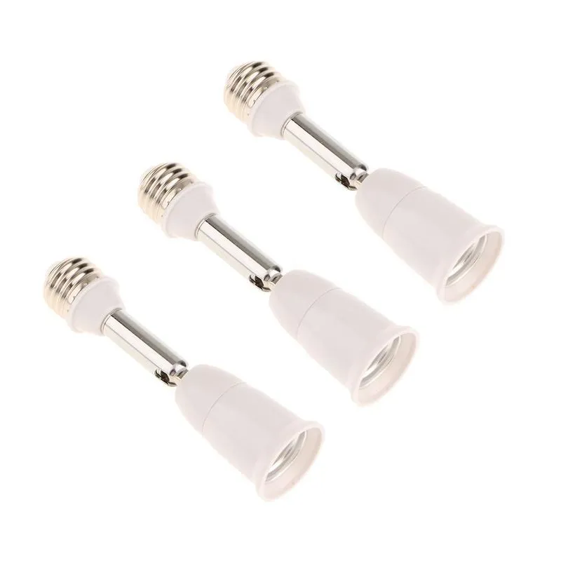 3 Suporte De Lâmpada De Soquete De Lâmpada Adaptador Extensor Giratório Universal