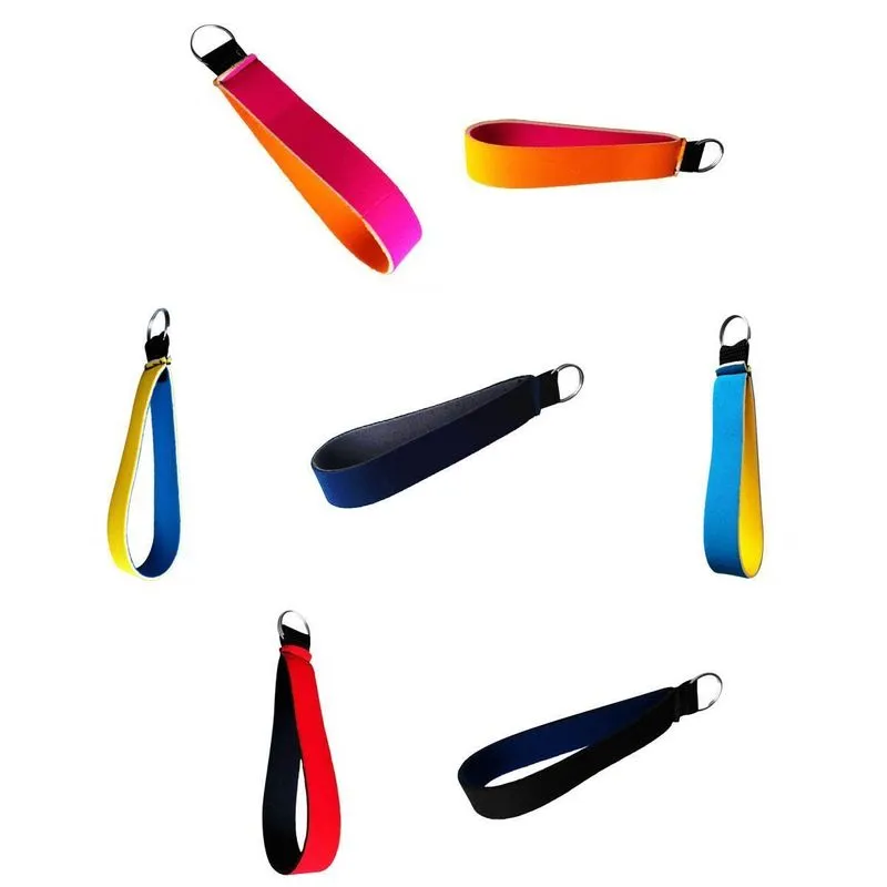 Pulseira De Neoprene 7 Peças Chaveiro Pulseira Chaveiro