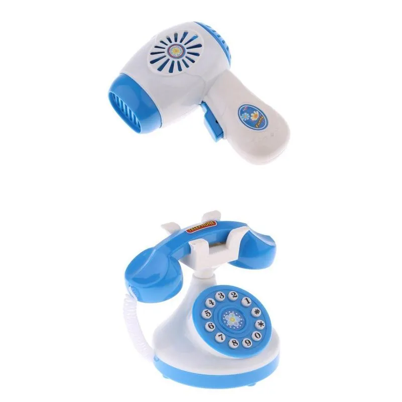 Papel De Telefone E Secador De Cabelo De Simulação De Brincadeira Para Crianças