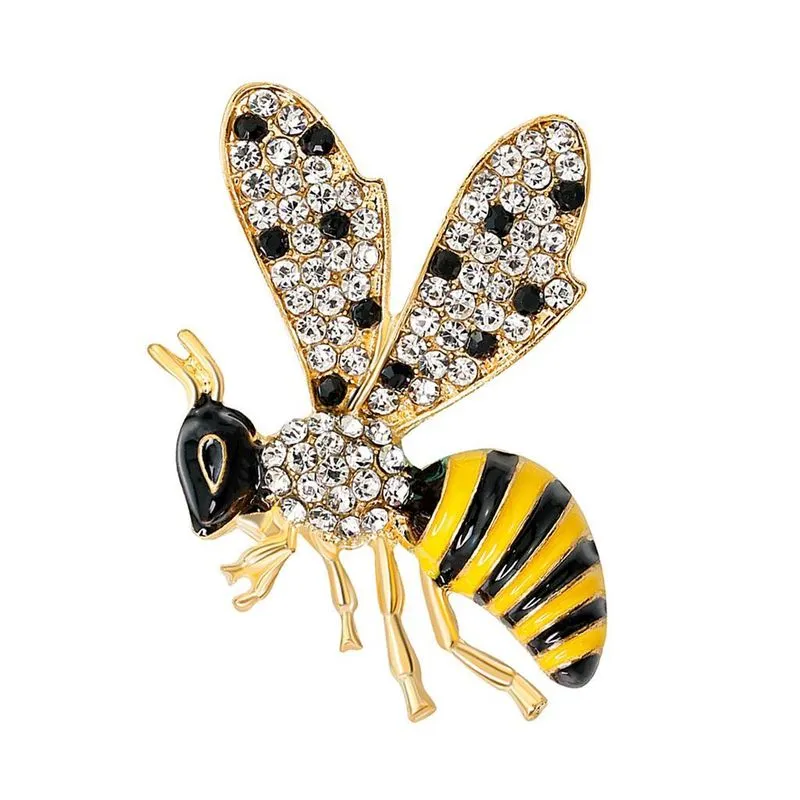 Pin De Lapela De Inseto De Broche De Abelha Voadora De Strass
