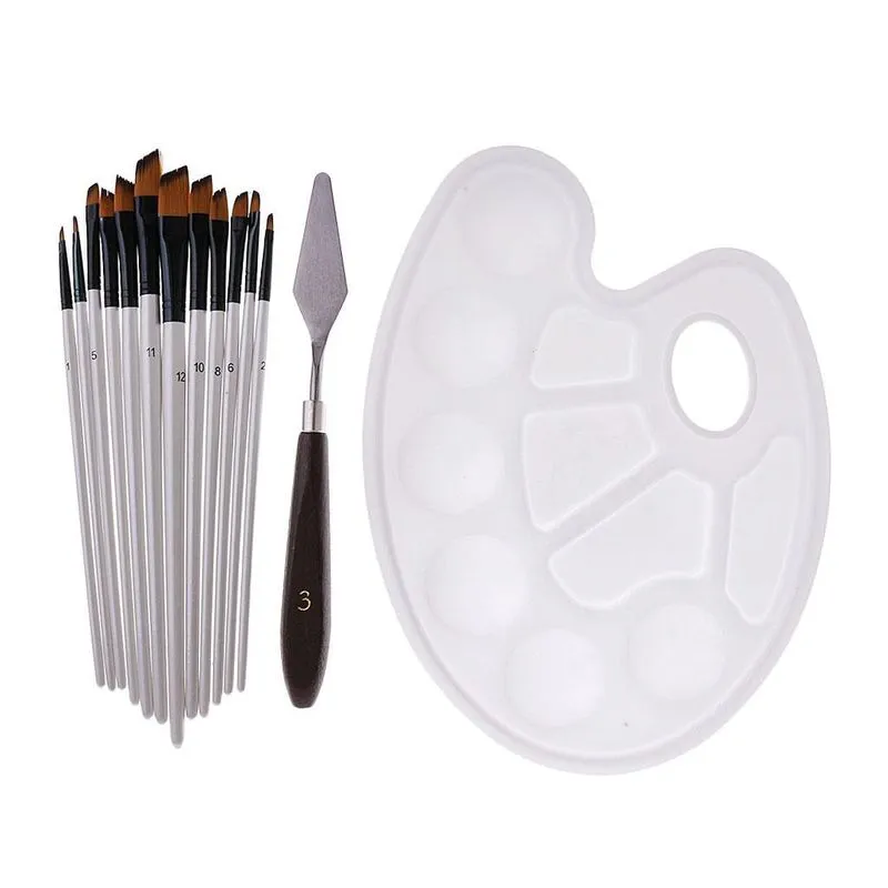 Conjunto De 12 Peças De Escova De Cabelo De Nylon Com Ponta Pontiaguda Redonda Com