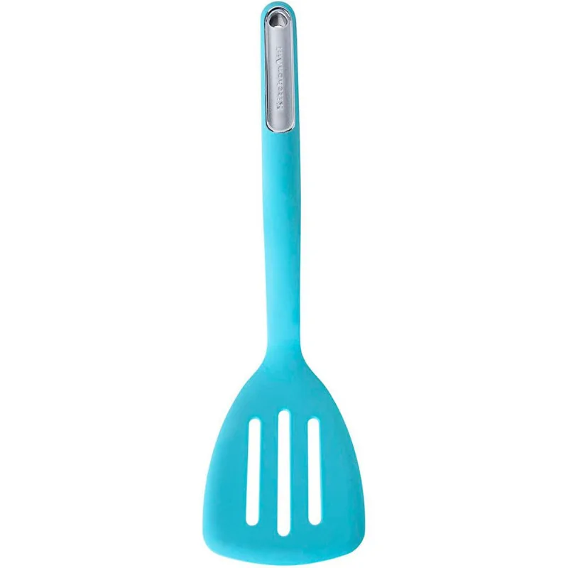 Espátula Perfurada de Nylon 35cm Azul KitchenAid