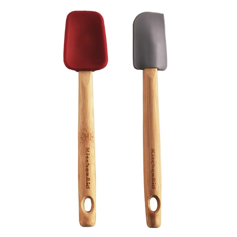 Conjunto 2 Espátulas Misturadora e Raspadora de Bambu KitchenAid