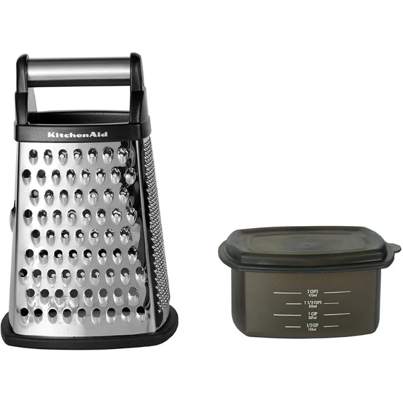 Ralador 4 faces Preto Com Pote KitchenAid