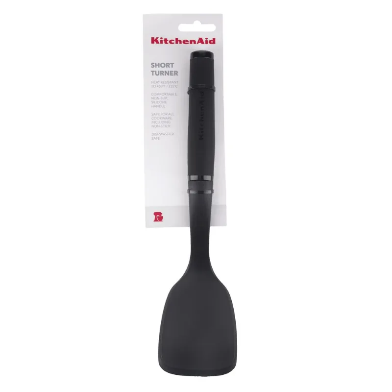Espátula Curta de Nylon Soft Touch Preto KitchenAid