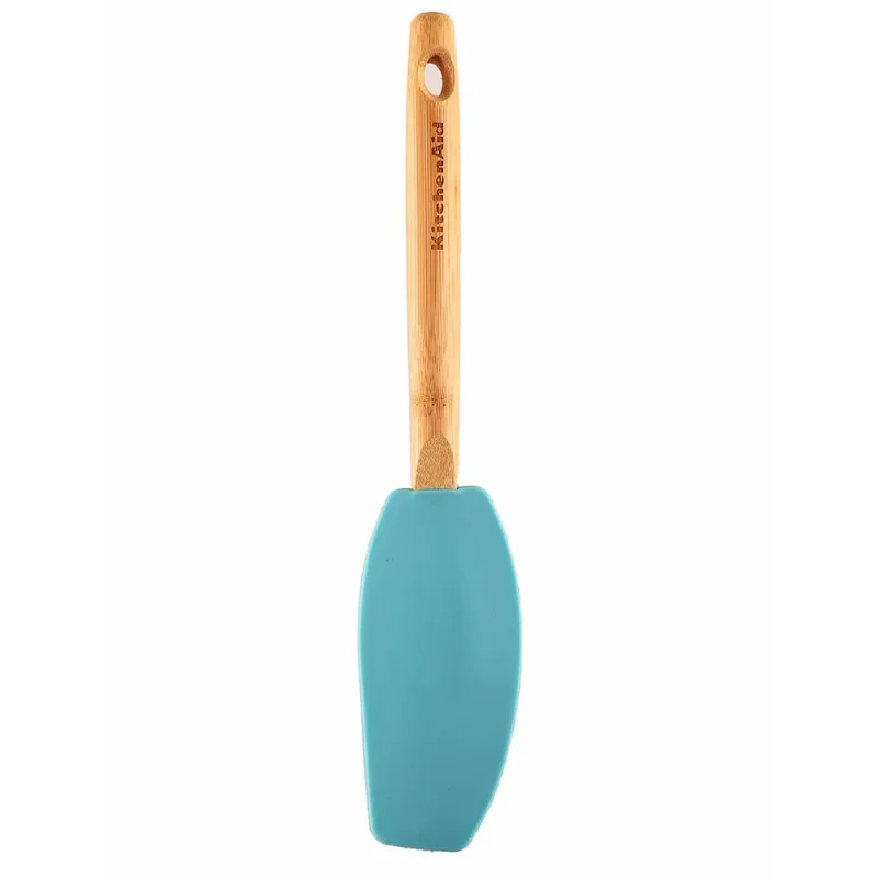 Espátula Batedora Com Cabo de Bambu Azul KitchenAid