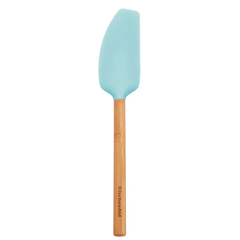 Espátula Batedora Com Cabo de Bambu 30cm Azul KitchenAid