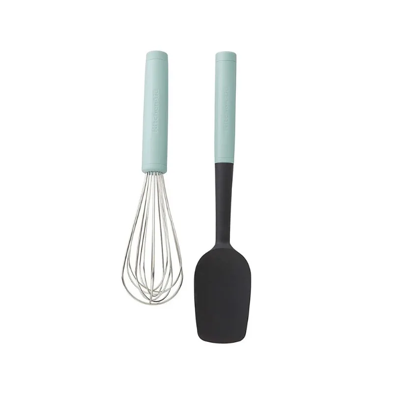 Conjunto de Batedor de Ovos Fouet e Espátula Azul KitchenAid