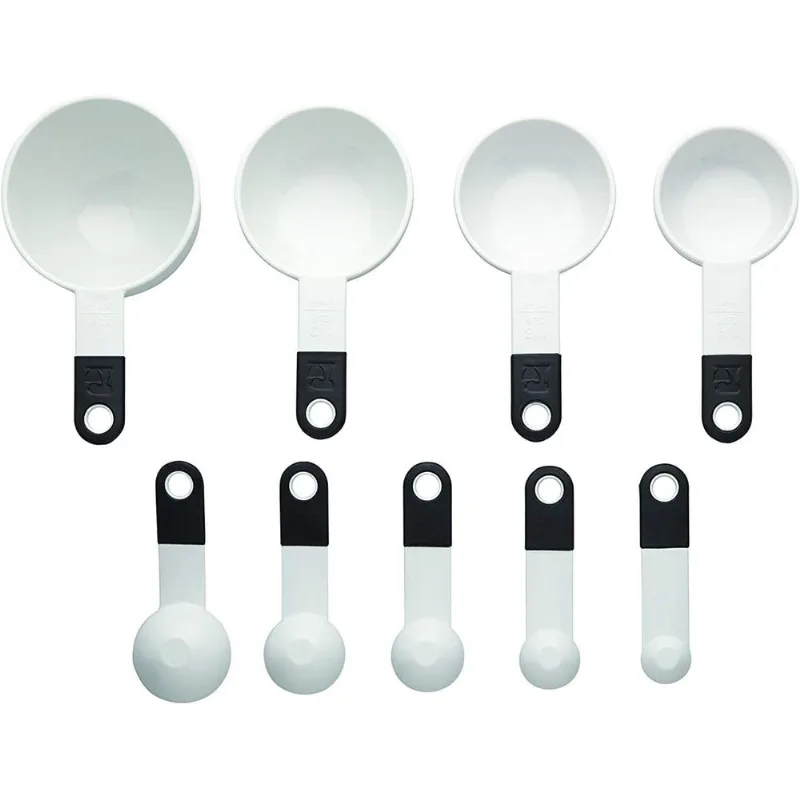 Conjunto 4 Xícaras e 5 Colheres de Medidas Branca KitchenAid