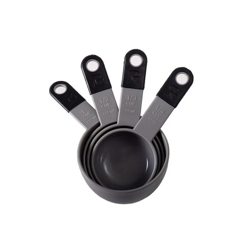 Conjunto 4 Xícaras Medidoras Cozinha Cinza Kitchenaid