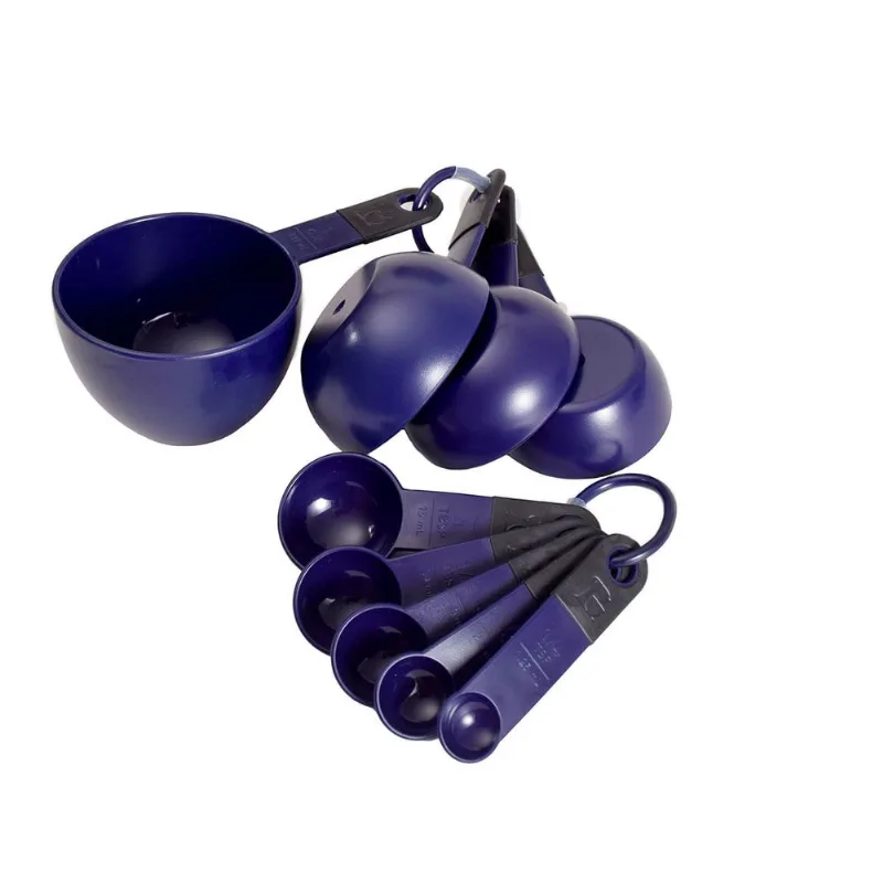 Conjunto 4 Xícaras e 5 Colheres de Medidas Azul Cobalto KitchenAid