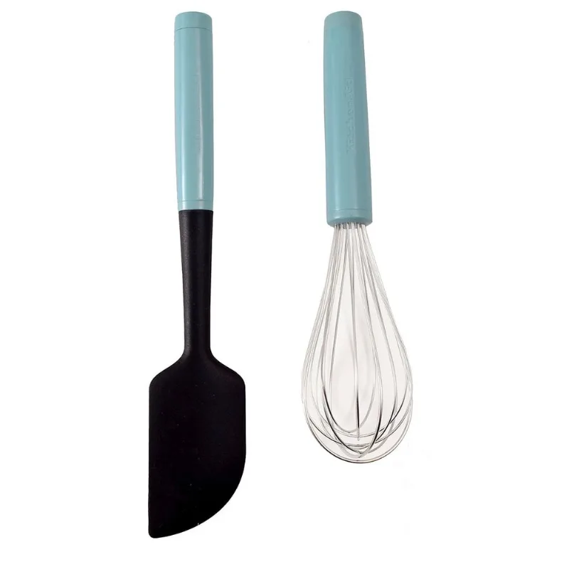 Conjunto de Batedor de Ovos Fue e Espátula Azul KitchenAid