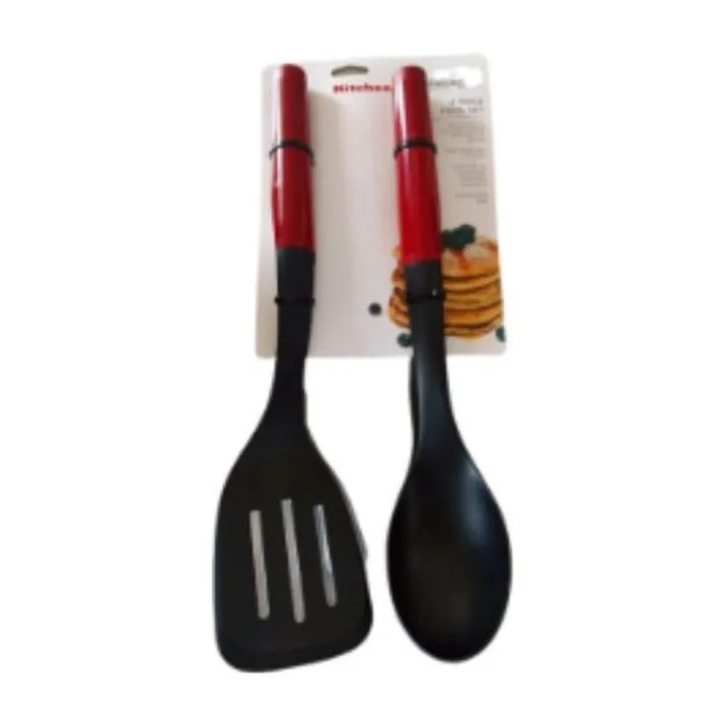 Kitchenaid Conjunto Espatula Perfurada E Colher - Red