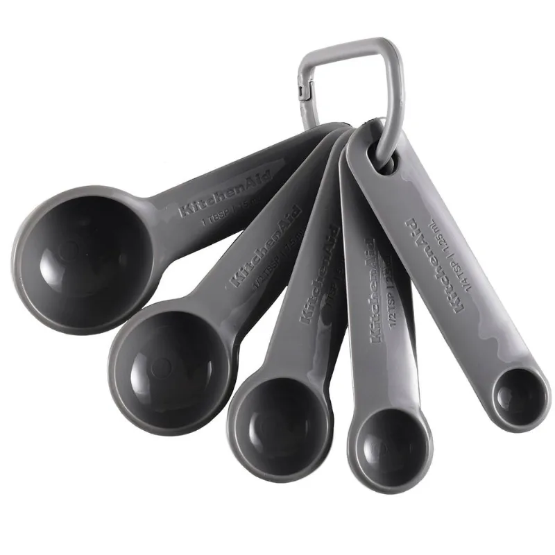 Conjunto de 5 Colheres Medidores Cinza KitchenAid