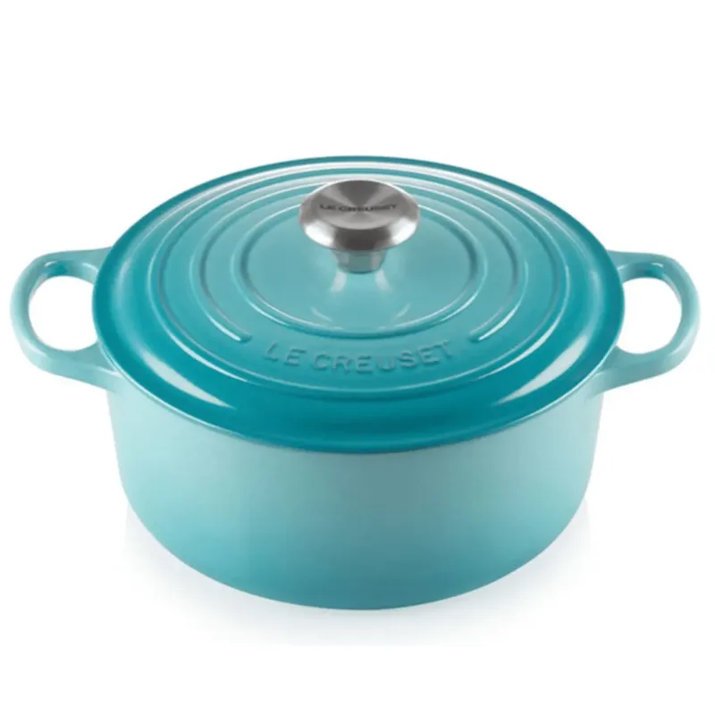 Panela Le Creuset Redonda 28 CM Signature Azul Caribe - 01.06.0268170