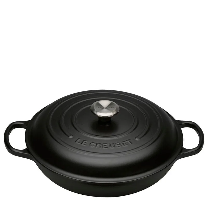 CAÇAROLA LE CREUSET BUFFET SIGNATURE 30CM Black Matte