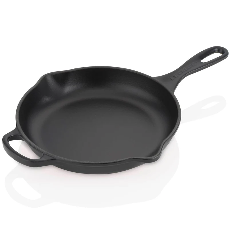 Le Creuset 26cm Cast Iron Signature Frying Pan With Metal Handle Satin Black