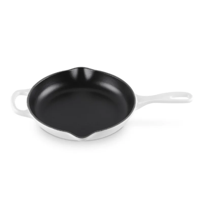 FRIGIDEIRA SKILLET LE CREUSET REDONDA SIGNATURE 23CM COM ALÇA EM FERRO FUNDIDO BRANCO 20182230100422