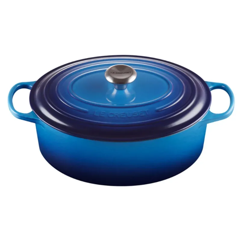 Panela Le Creuset Oval Signature 31 CM Azure Blue - 01.06.0698220