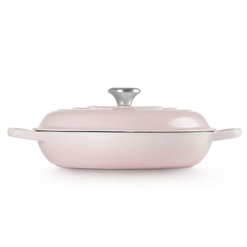 CAÇAROLA LE CREUSET BUFFET EM FERRO FUNDIDO 30CM SHELL PINK 21180307774430