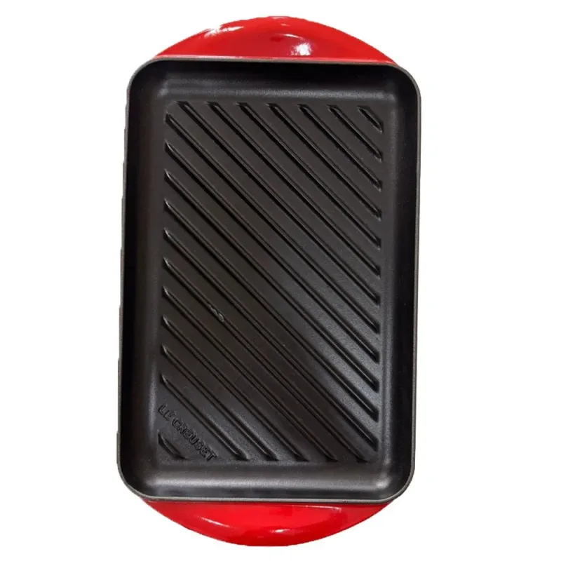 Grelha Retangular Le Creuset Tradicional Rasa 32cm Vermelho - 01.07.0223060