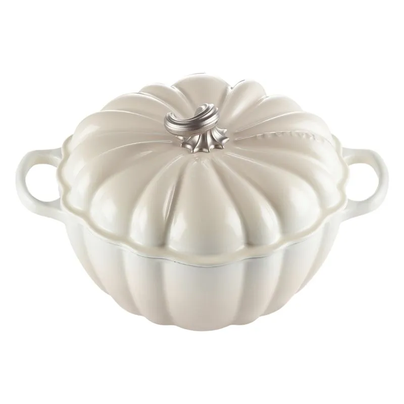 PANELA ABÓBORA LE CREUSET SIGNATURE 24CM EM FERRO FUNDIDO MERINGUE 21238247164430