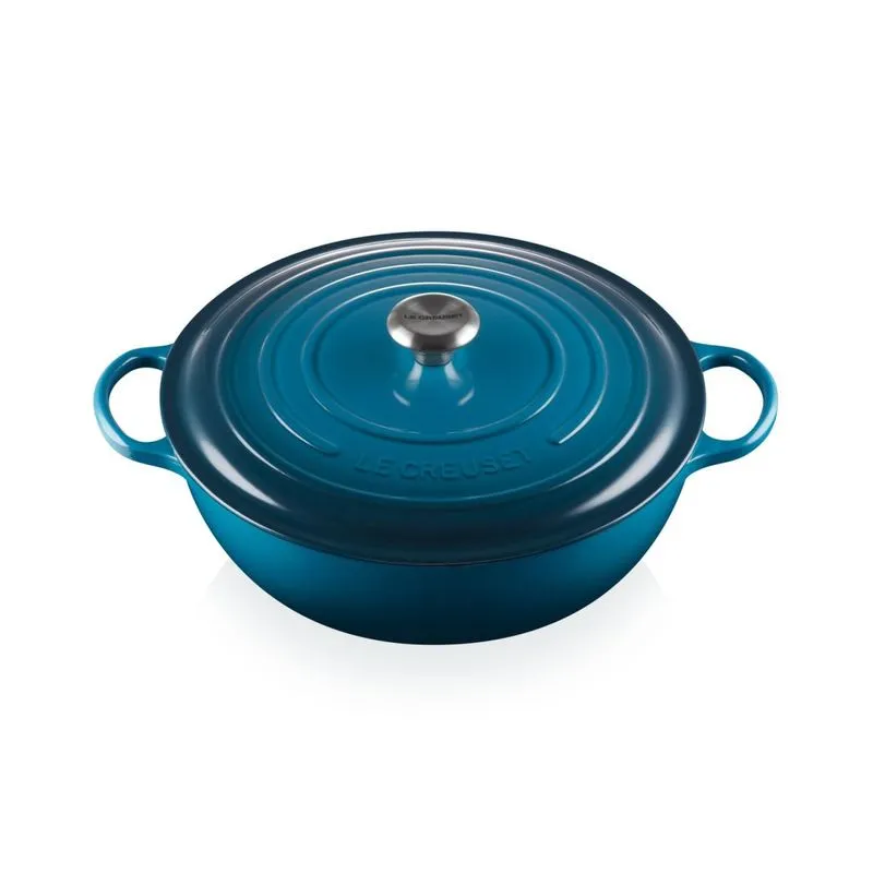 Panela Le Creuset Marmita 32cm Deep Teal Em Ferro Fundido 21114326422430