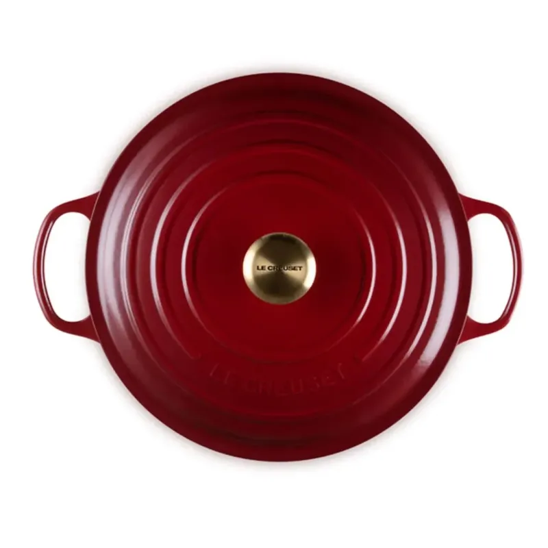 Panela Risotto Le Creuset 30 CM Signature (Pegador Dourado) Garnet - 01.06.0703949