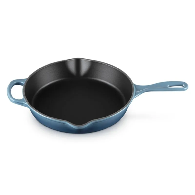 FRIGIDEIRA SKILLET LE CREUSET SIGNATURE 26CM REDONDA FUNDA EM FERRO FUNDIDO CHAMBRAY 20187264340422