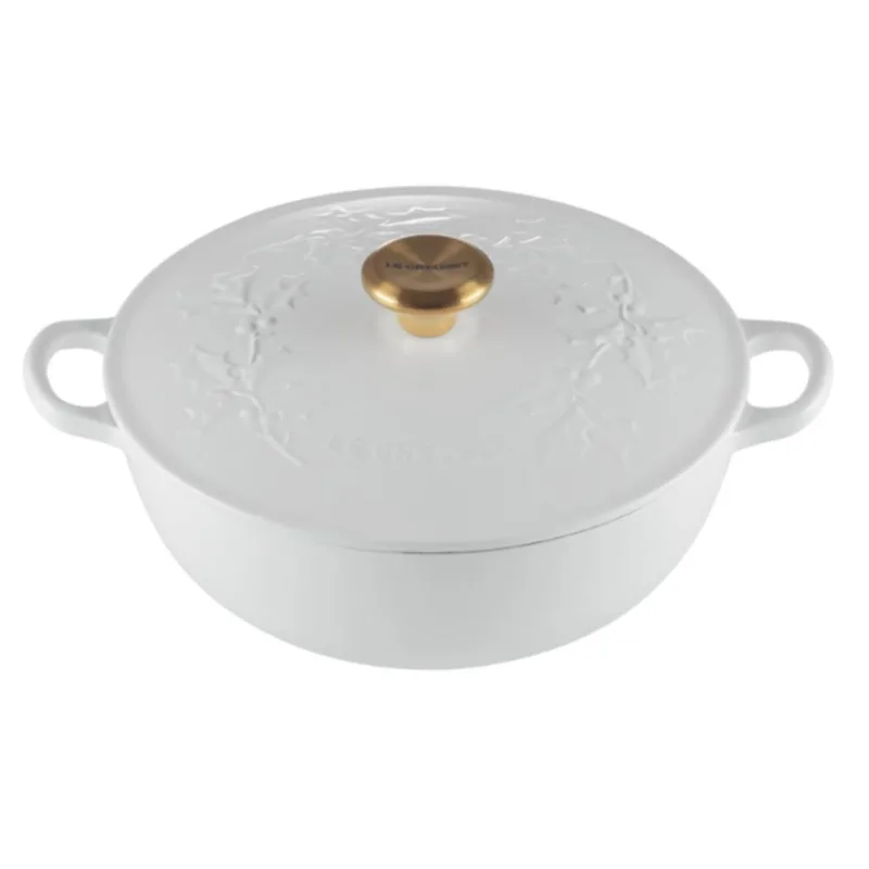 PANELA LE CREUSET MARMITA HOLLY EM FERRO FUNDIDO 26CM BRANCO COTTON 21994264314464