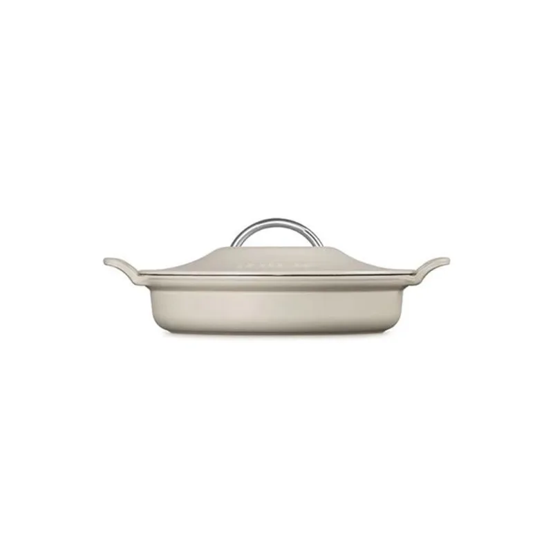 CAÇAROLA BUFFET LE CREUSET MODERN 28CM HERITAGE EM FERRO FUNDIDO MERINGUE 21701287164430