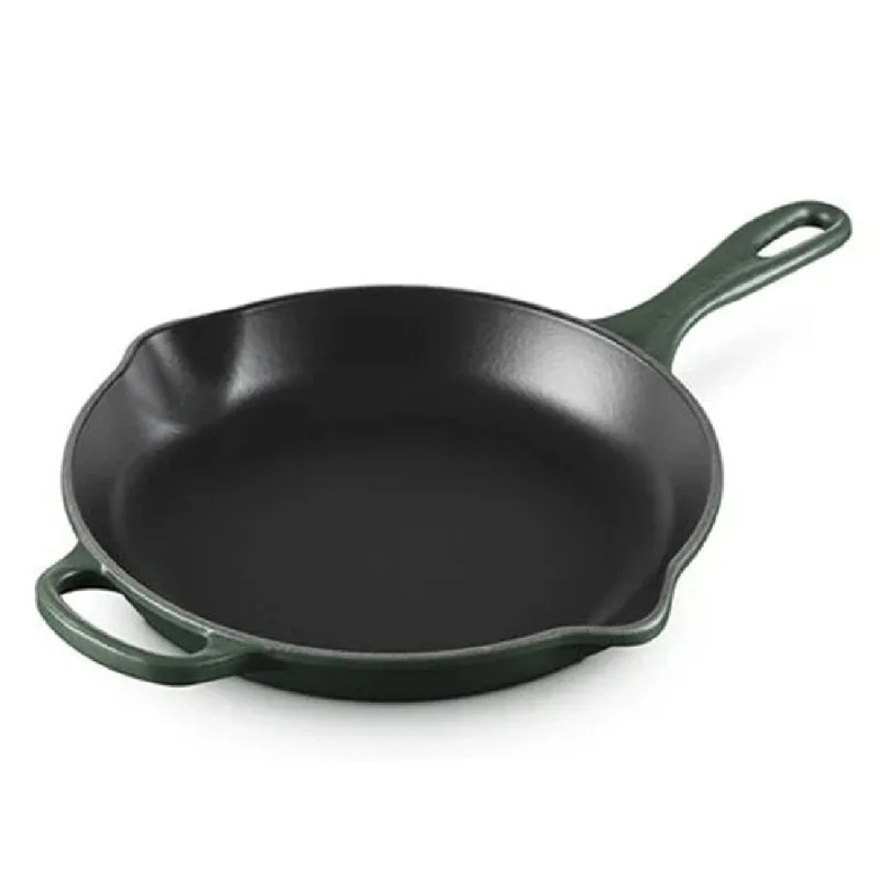 FRIGIDEIRA SKILLET LE CREUSET SIGNATURE 26CM REDONDA COM ALCA EM FERRO FUNDIDO FORÊT 20182260980422