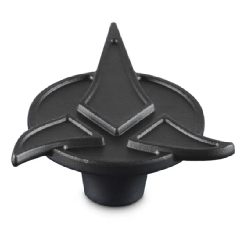 PUXADOR LE CREUSET STAR TREK KLINGON EM FERRO FUNDIDO BLACK MATTE 94050000000003