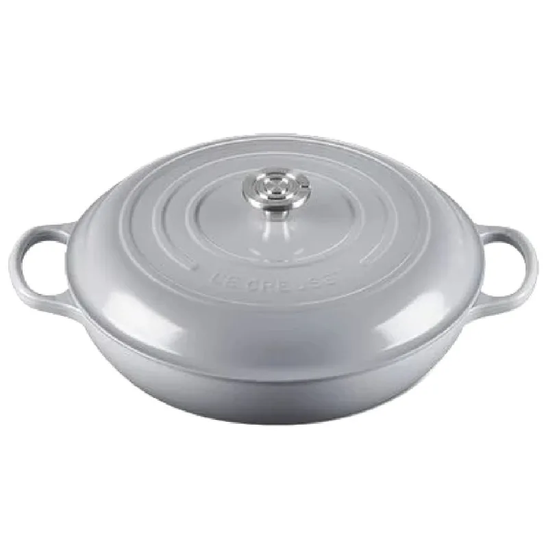 CAÇAROLA BUFFET LE CREUSET SIGNATURE 30CM PUXADOR CENTENARIO INOX EM FERRO FUNDIDO CHATEAU 21180300524480