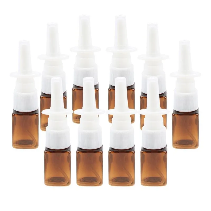 10 Peças De Plástico Garrafas De Spray Nasal Vazias Recarregáveis Névoa Fina