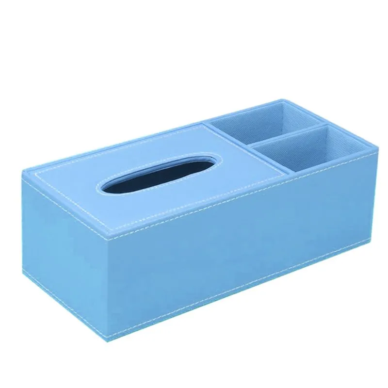 Pu Leather Home Tissue Box Guardanapo Desktop Container Cover
