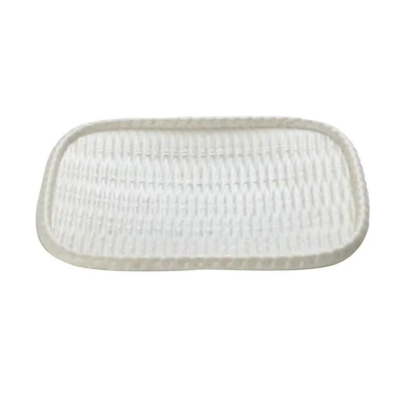 Cesta De Bolo De Vime Vintage Caixa De Armazenamento De Vime Tricô Manual