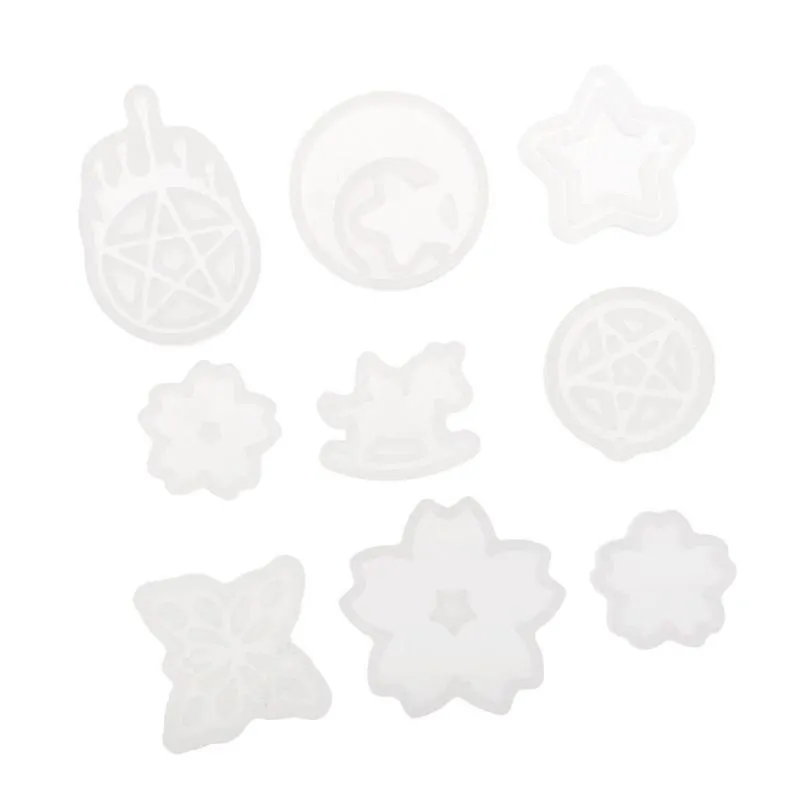1 Conjunto De 9 Formas De Silicone Molde Diy Jóias Fazendo Resina