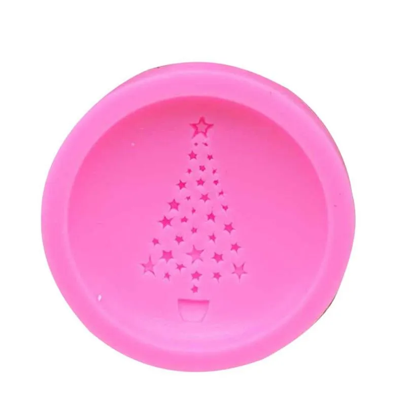 Bolo De Fondant De Molde De Árvore De Natal De Silicone Fazendo Cozimento