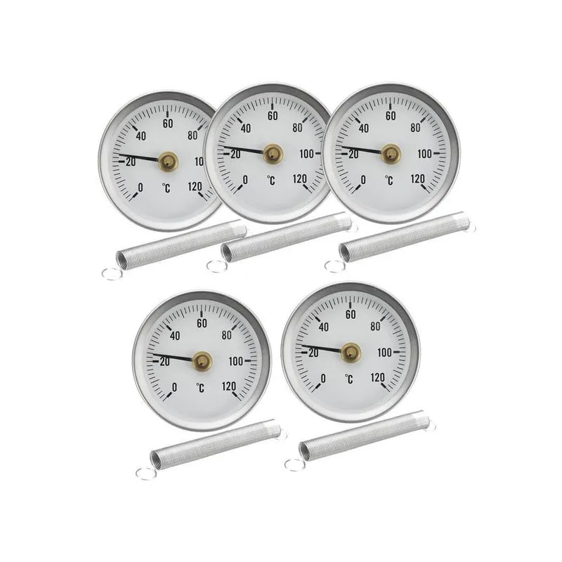 5 Peças Medidor De Temperatura De Termômetro De Tubo Clip-on De 63 Mm