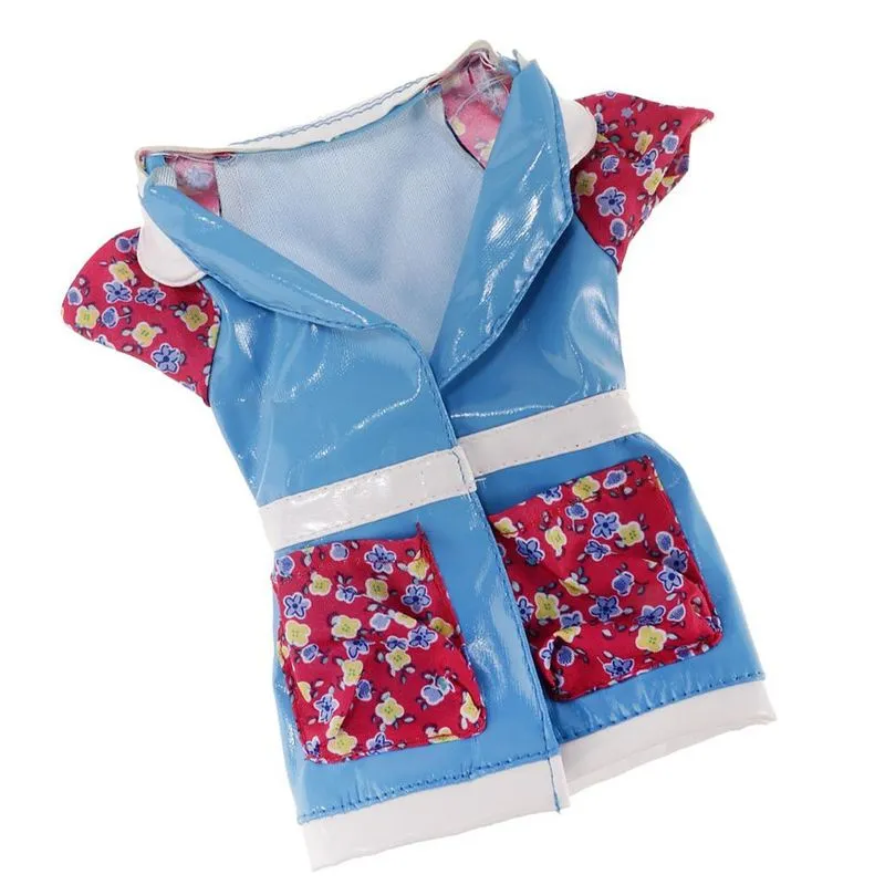 Roupas De Vestido De Saia Floral Para Bonecas De 14 Polegadas Azul