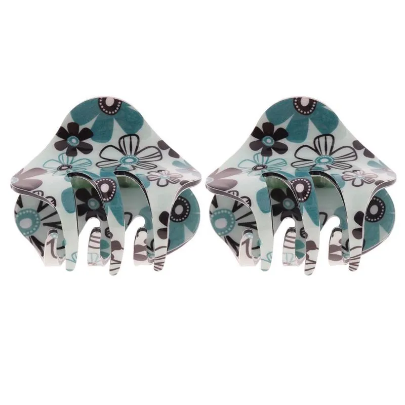 2x Grampos De Cabelo Femininos Com Garra De Flor Clipes De Mandíbula Pin Grampos De Cabelo