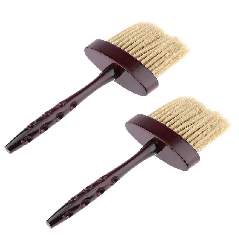 2x Escova Retro Salon Pro Long Handle Haircut Neck Duster