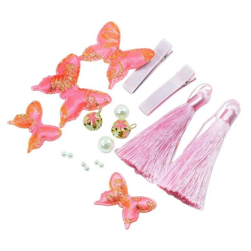 1 Conjunto Estilo Chinês Borboleta Festiva Borla Material Diy