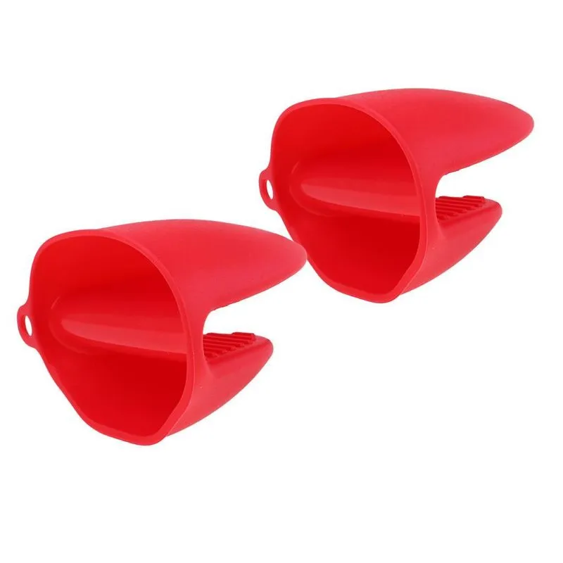 2 Peças Suporte De Panela Quente De Silicone Aperto De Forno Pinça Luvas Dedo