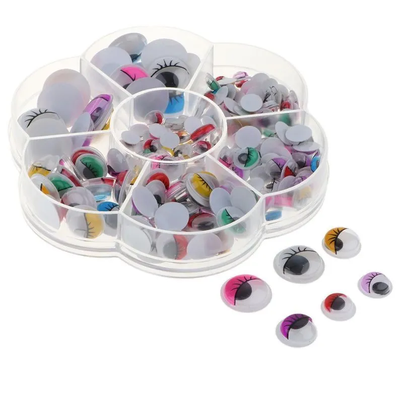 230 Peças De Plástico Colorido Wiggle Googly Eyes For Dolls Diy