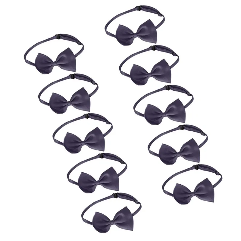 10 Pçs De Smoking Sólido Formal De Gravata Borboleta Pré-amarrada Clássica Para
