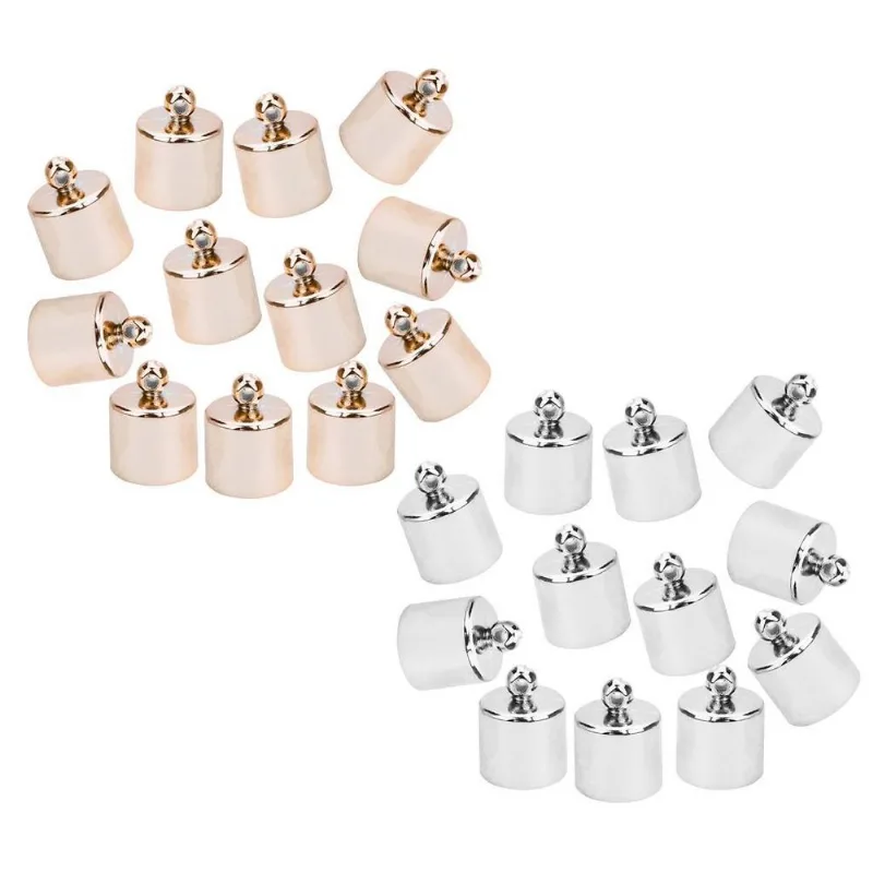 200 Peças De Tampa De Talão De Extremidade Diy Para Cordões De Borla Para Jóias Diy