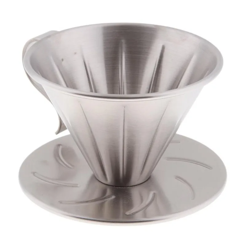 Metal Pour Over Cone Dripper Reutilizável Coffee Filter Cone