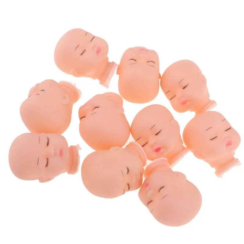10 Peças De Molde De Cabeças De Bebê Para Dormir Para Mini Boneca Chaveiro